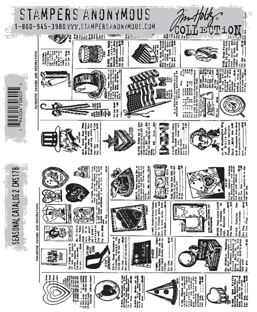 Stampers Anonymous Seasonal Catalog 2 Tim Holtz Cling Stamps (CMS178) Stampers Anonymous Seasonal Catalog 2 Tim Holtz Cling Stamps (CMS178)