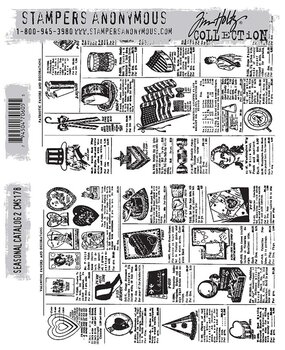 Stampers Anonymous Seasonal Catalog 2 Tim Holtz Cling Stamps (CMS178)