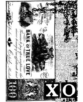 Stampers Anonymous Love Tim Holtz Components Cling Mount Collage Stamp (COM002)