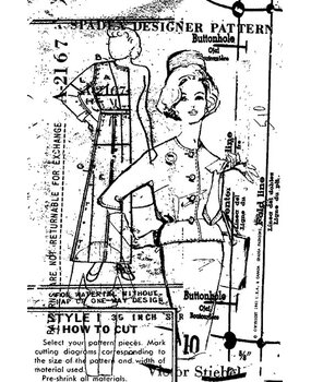 Stampers Anonymous Vogue Tim Holtz Components Cling Mount Collage Stamp (COM008)