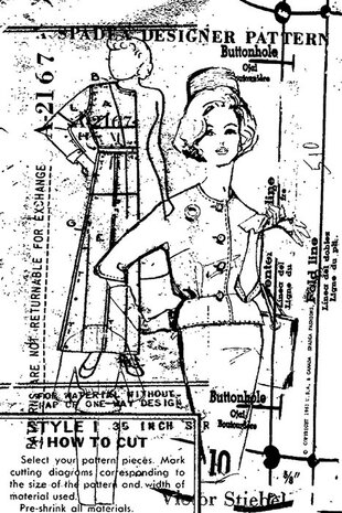 Stampers Anonymous Vogue Tim Holtz Components Cling Mount Collage Stamp (COM008)