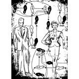 Stampers Anonymous Dance Tim Holtz Components Cling Mount Collage Stamp (COM021)