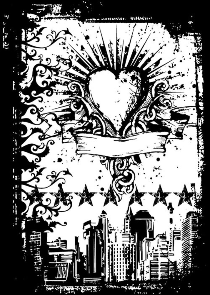Stampers Anonymous Urban Tattoo Tim Holtz Components Cling Mount Collage Stamp (COM036)