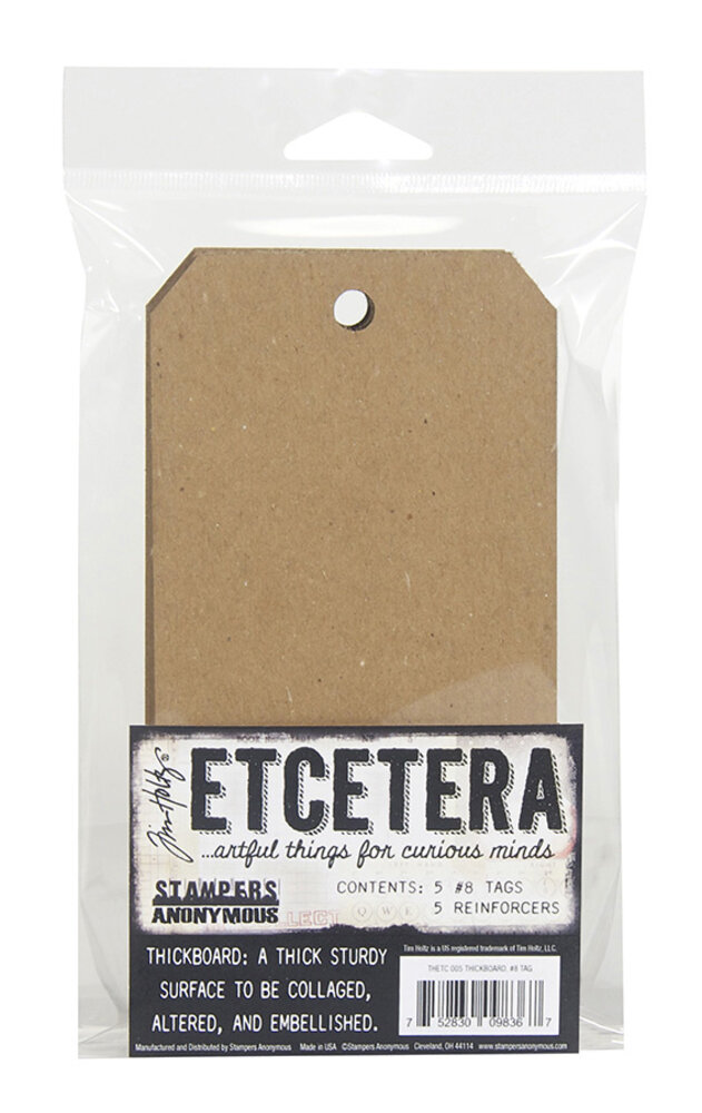Stampers Anonymous #8 Tag Tim Holtz Etcetera Chipboard (THETC005)