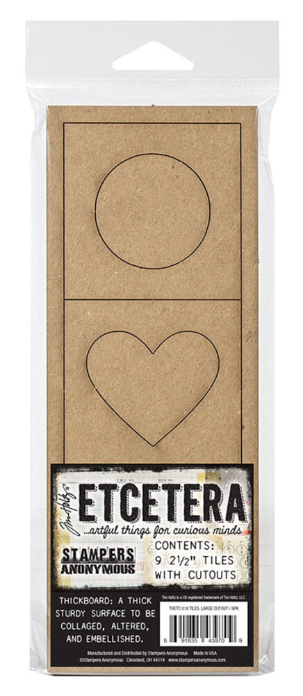 Stampers Anonymous Large Cutout Tiles Tim Holtz Etcetera Chipboard (THETC018)