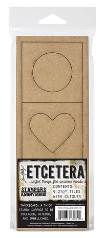 Stampers Anonymous Large Cutout Tiles Tim Holtz Etcetera Chipboard (THETC018)