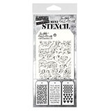 Stampers Anonymous Set #6 Tim Holtz Layering Mini Stencil (3pcs) (THMST006)