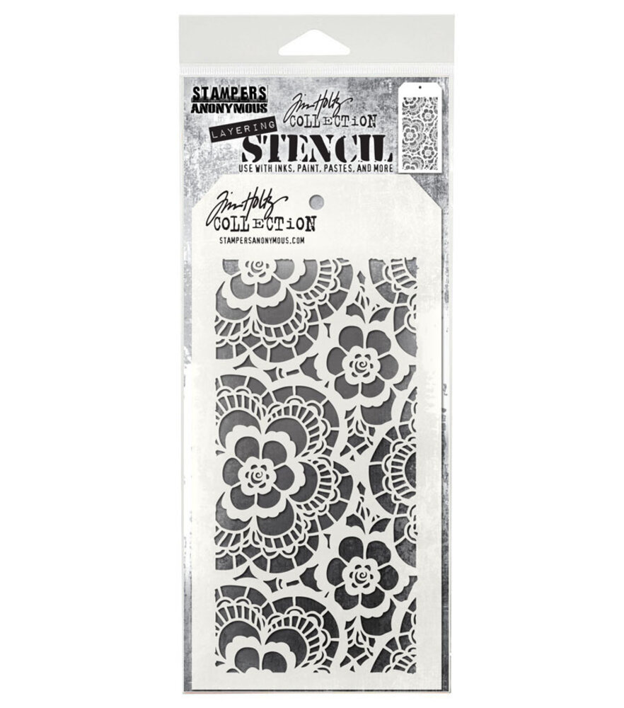 Stampers Anonymous Lace Tim Holtz Layering Stencil (THS034)