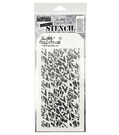 Stampers Anonymous Heartstruck Tim Holtz Layering Stencil (THS073) Stampers Anonymous Heartstruck Tim Holtz Layering Stencil (THS073)