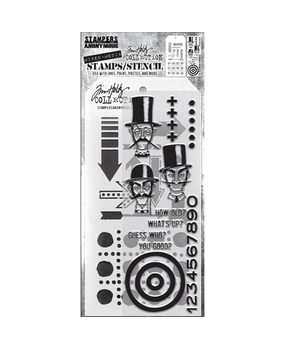 Stampers Anonymous Mixed Media #39 Tim Holtz Stamps/Stencil (THMM139)