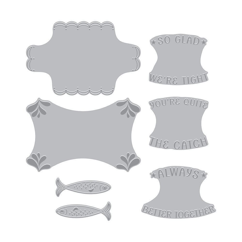 Hero Arts Packed With Love Letterpress + Foil Registration Set Glad We're Tight (HP131)