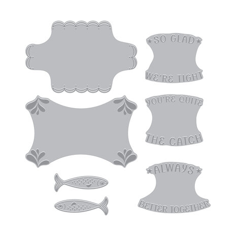 Hero Arts Packed With Love Letterpress + Foil Registration Set Glad We're Tight (HP131)