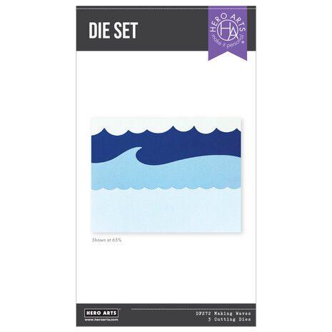 Hero Arts Packed With Love Die Set Making Waves (DF272)