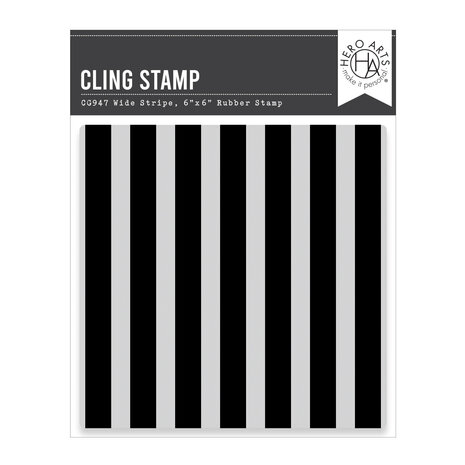 Hero Arts Packed With Love Cling Rubber Stamp Wide Stripe Bold Print (CG947)