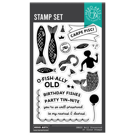 Hero Arts Packed With Love Clear Stamp Set Well Preserved (CM835)