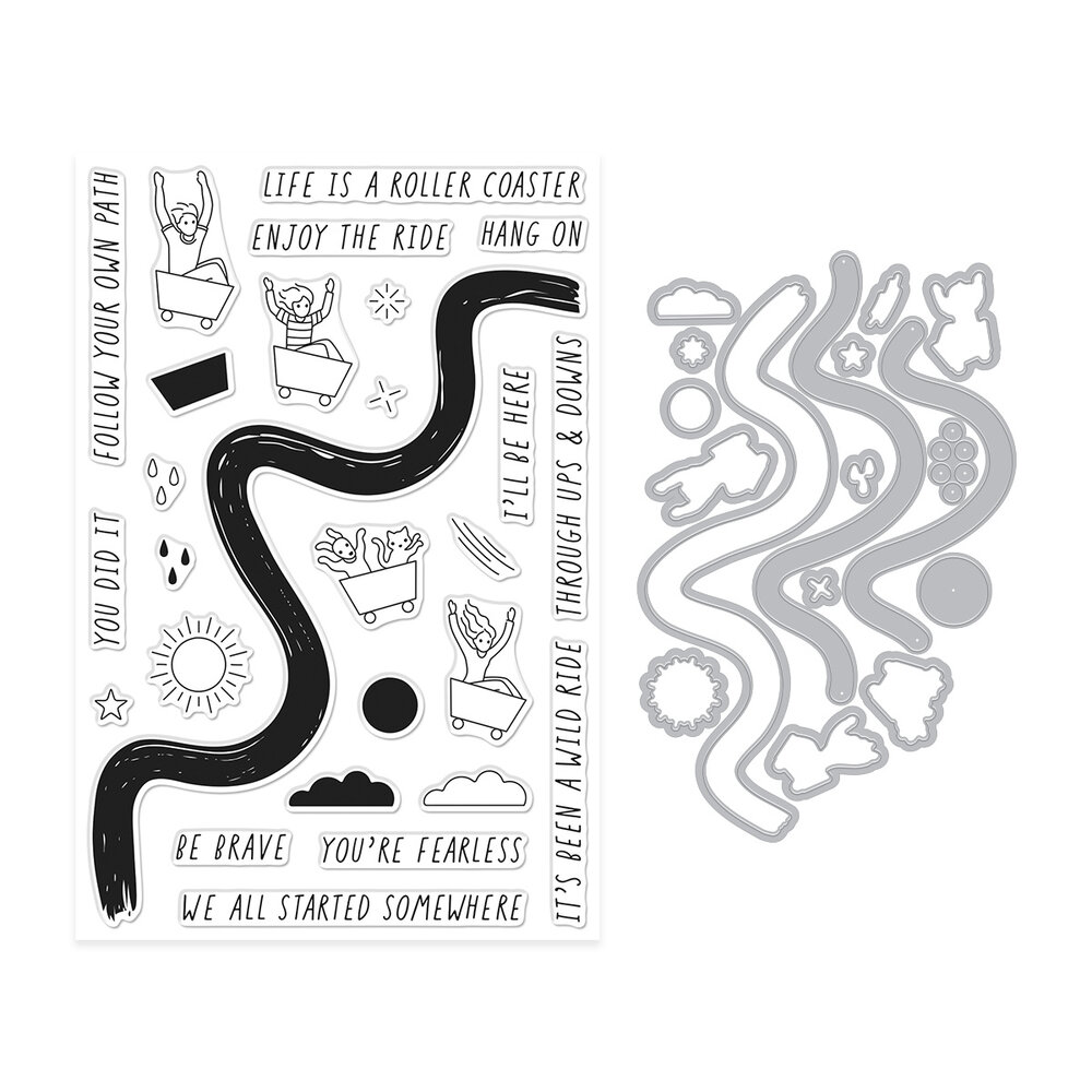 Hero Arts What A Ride Stamp & Cut Set Wild Ride (DC341)