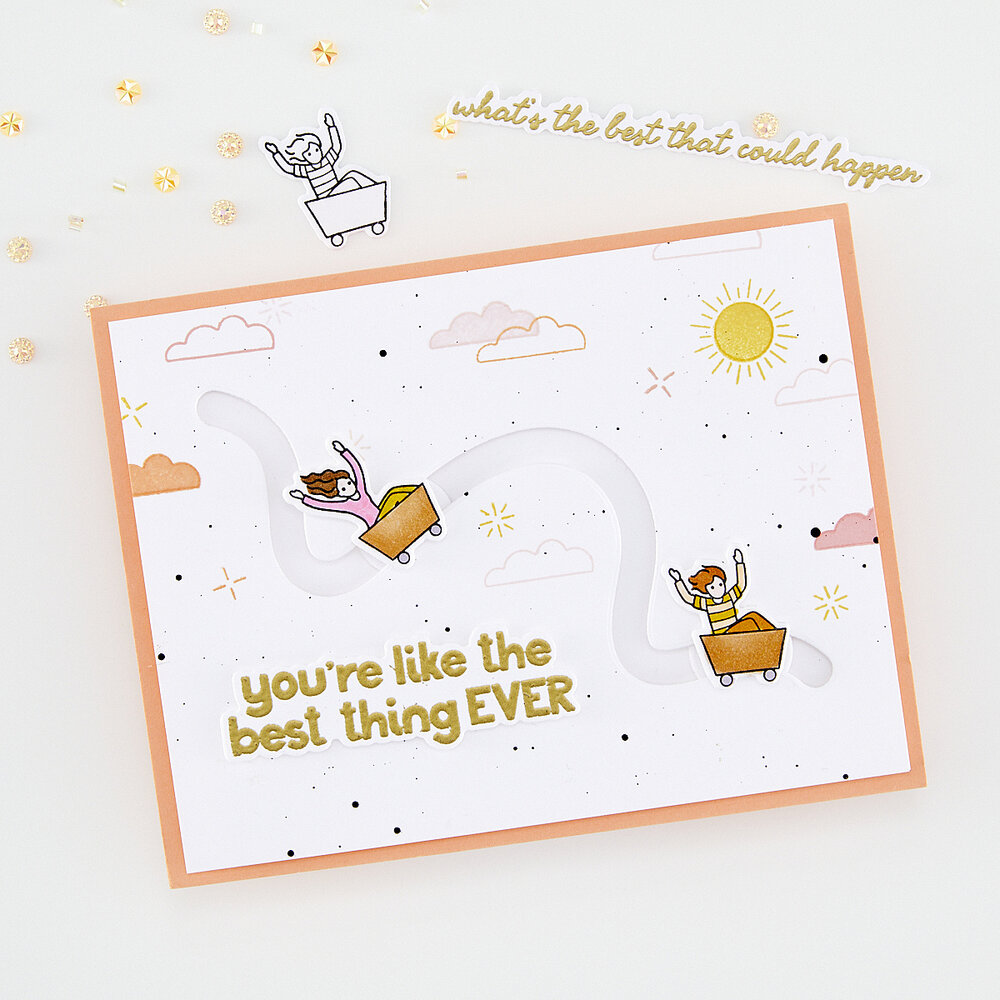 Hero Arts What A Ride Stamp & Cut Set Wild Ride (DC341)