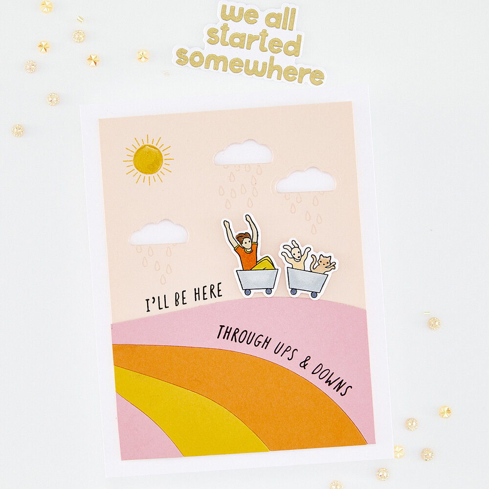 Hero Arts What A Ride Stamp & Cut Set We All Started Somewhere (DC342)