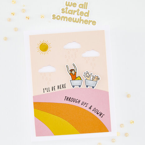 Hero Arts What A Ride Stamp & Cut Set We All Started Somewhere (DC342)