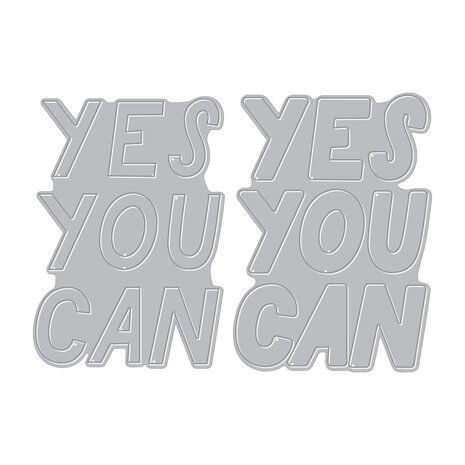 Hero Arts What A Ride Die & Stencil Bundle Yes You Can (WB1188)