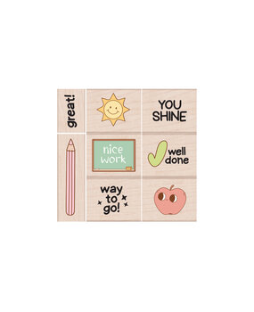Hero Arts Education Woodblock Stamp Sets Well Done (LP519)