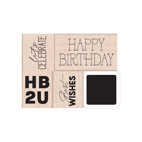 Hero Arts Ink 'N Stamp Sets Woodblock HB2U (LP517)