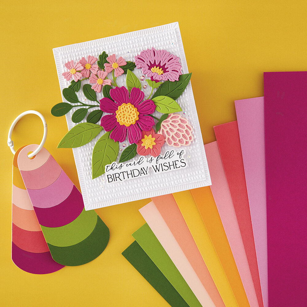 Spellbinders Blooms Assortment 8.5x11 Inch ColorWheel Cardstock (10 Sheets) (CSA-048)