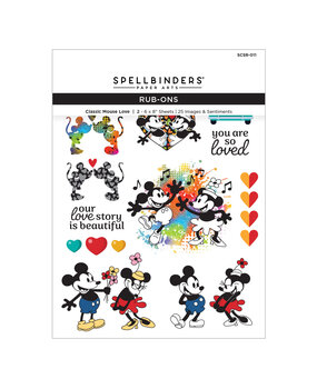 Spellbinders Classic Mouse Love Rub-Ons (SCSR-011)