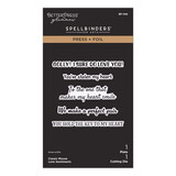 Spellbinders Classic Mouse Love Press + Foil Plate & Die Set Sentiments (BP-346)
