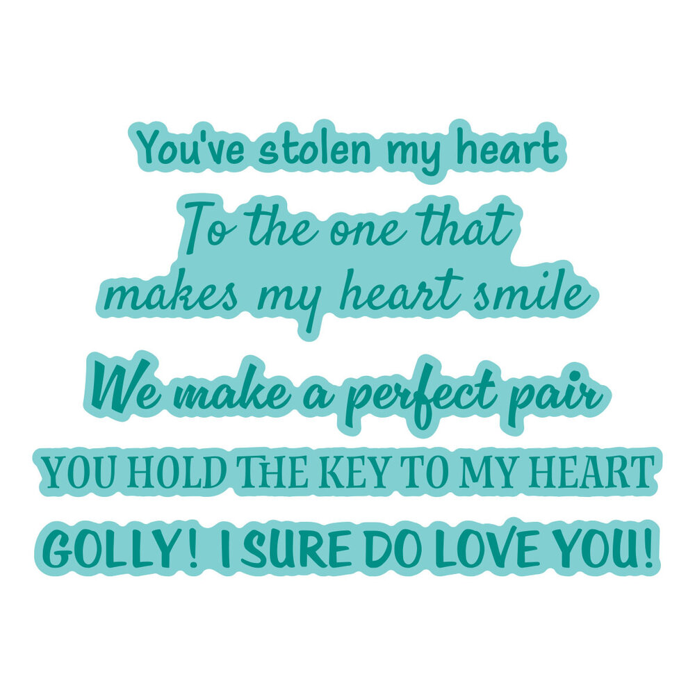 Spellbinders Classic Mouse Love Press + Foil Plate & Die Set Sentiments (BP-346)