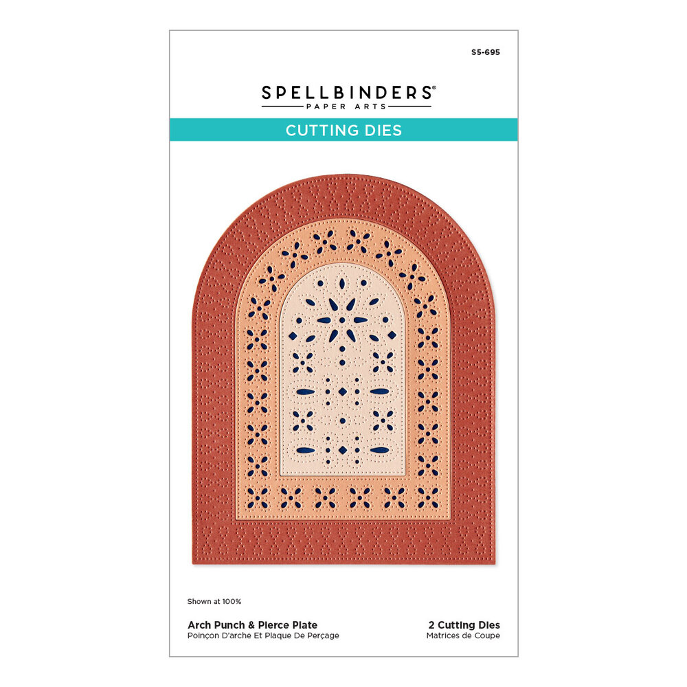 Spellbinders Regal Reflections Etched Dies Arch Punch & Pierce Plate (S5-695)