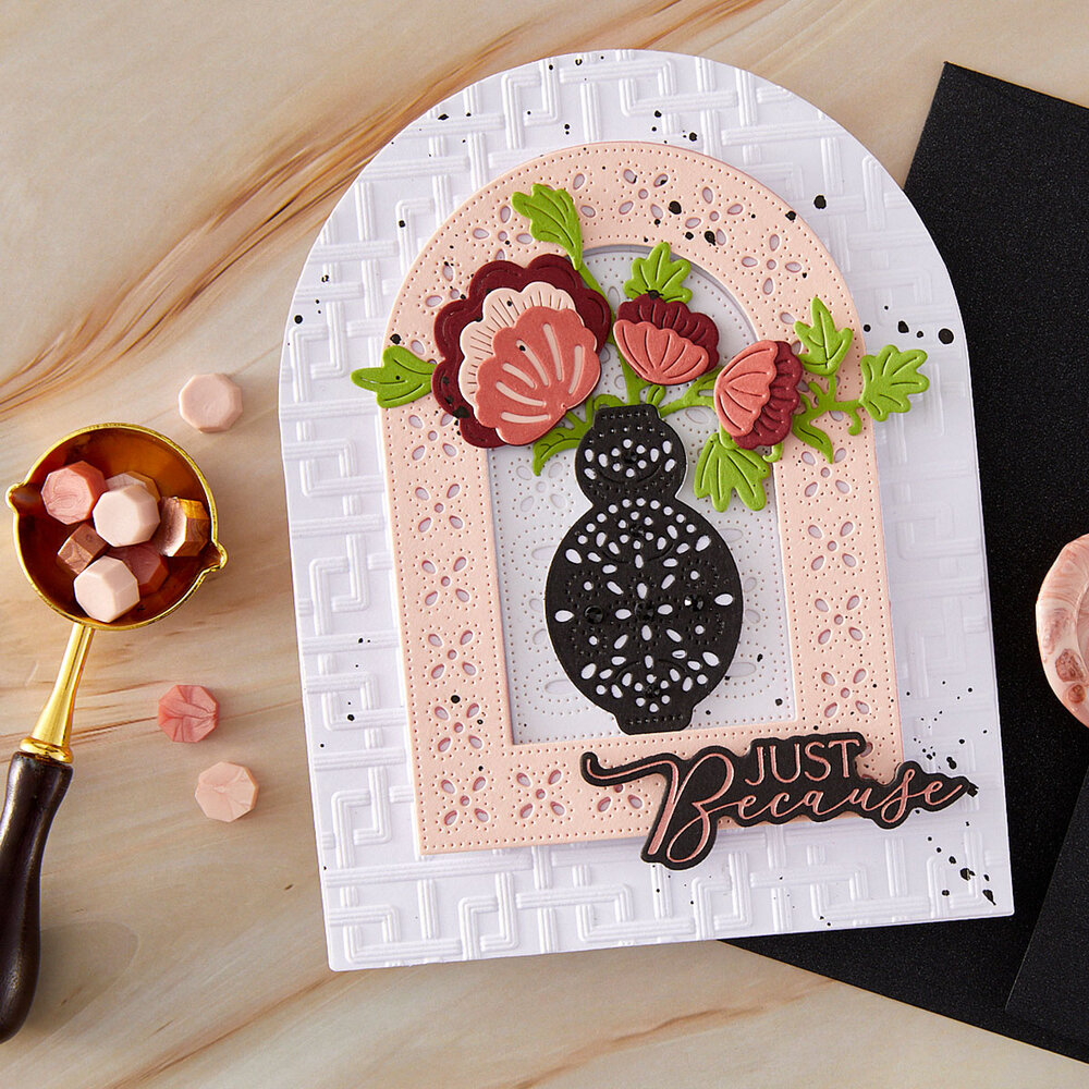 Spellbinders Regal Reflections Etched Dies Arch Punch & Pierce Plate (S5-695)