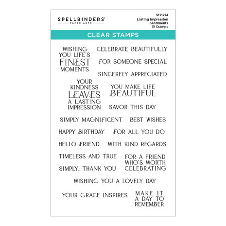 Spellbinders Regal Reflections Clear Stamp Set Lasting Impressions (STP-274)