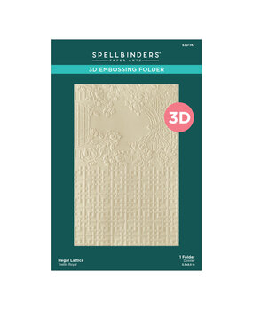 Spellbinders Regal Reflections 3D Embossing Folder Regal Lattice (E3D-147)