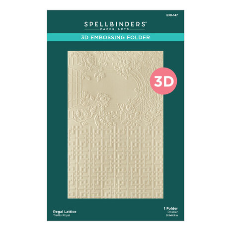 Spellbinders Regal Reflections 3D Embossing Folder Regal Lattice (E3D-147)