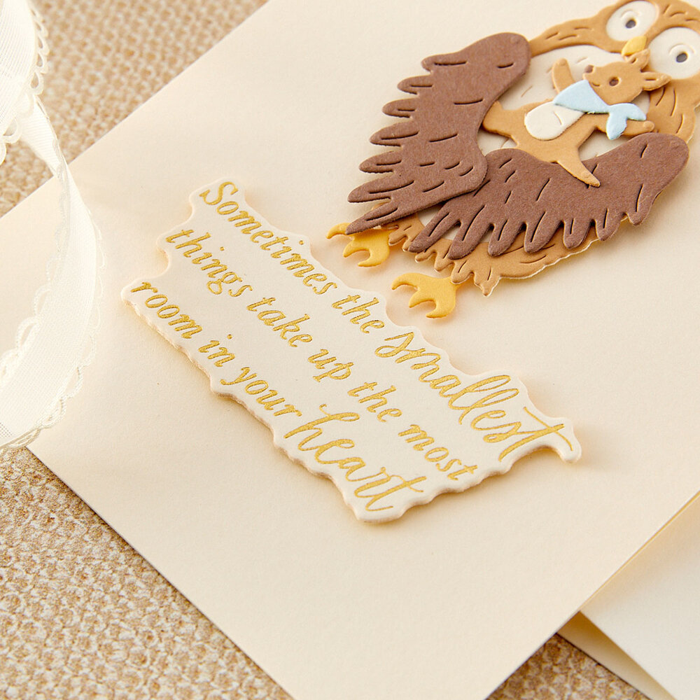 Spellbinders Say Cheese Classic Pooh Baby Press + Foil Plate & Die Set Sweet Sentiments (BP-342)