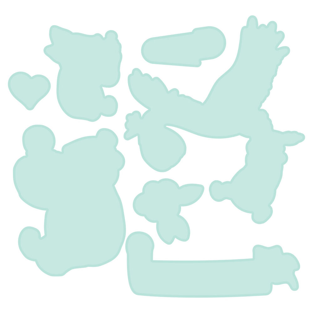 Spellbinders Say Cheese Classic Pooh Baby Etched Dies Hello Baby (S4-1513)