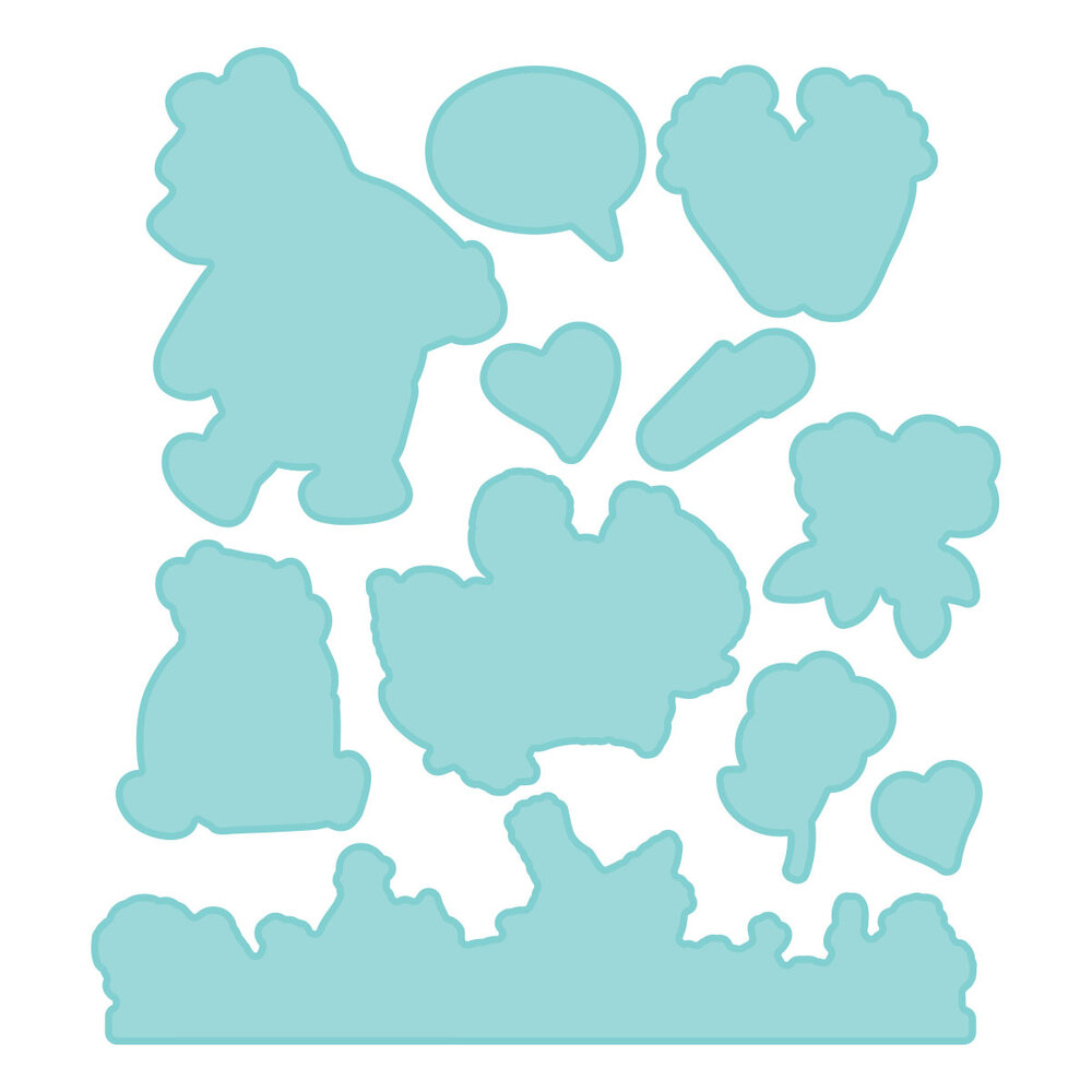 Spellbinders Say Cheese Classic Pooh Baby Etched Dies Bundle of Joy (S4-1500)