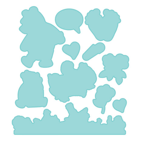 Spellbinders Say Cheese Classic Pooh Baby Etched Dies Bundle of Joy (S4-1500)