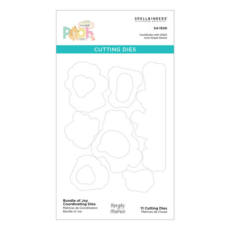 Spellbinders Say Cheese Classic Pooh Baby Etched Dies Bundle of Joy (S4-1500)