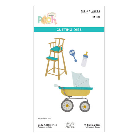 Spellbinders Say Cheese Classic Pooh Baby Etched Dies Baby Accessories (S4-1520)