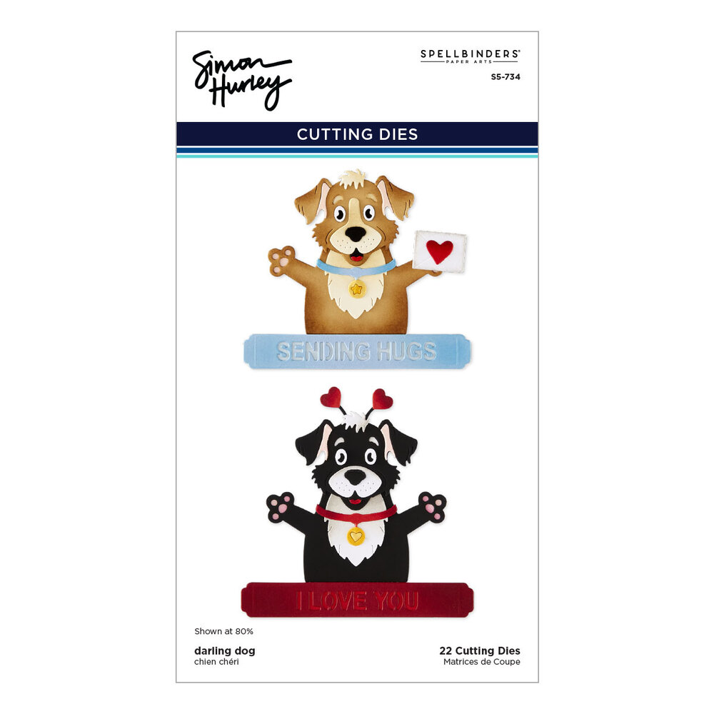 Spellbinders Sending Hugs Etched Dies Darling Dog (S5-734)