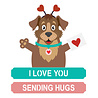 Spellbinders Sending Hugs Etched Dies Darling Dog (S5-734)
