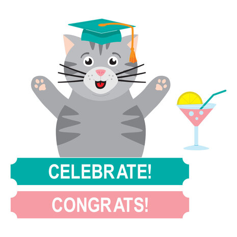 Spellbinders Sending Hugs Etched Dies Congrats Cat (S5-733)