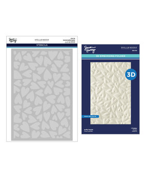 Spellbinders Sending Hugs 3D Folder and Stencil Bundle Puffy Hearts (BD-1018)