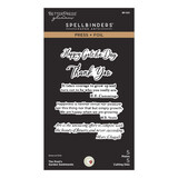 Spellbinders The Poet's Garden Press + Foil Plate & Die Set Sentiments (BP-325)