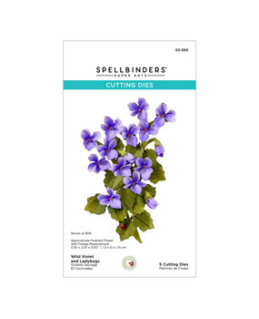 Spellbinders The Poet's Garden Etched Dies Wild Violet and Ladybugs (S3-569)