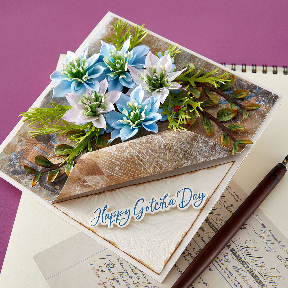 Spellbinders The Poet's Garden Etched Dies Love-in-a-Mist (S3-559)