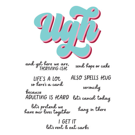 Spellbinders This Is Life Clear Stamp & Die Set Ugh (SDS-218)