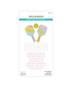Spellbinders This Is Life Clear Stamp & Die Set Born to Dink (SDS-217)